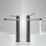 Modern Design Single Handle Vessel Bathroom Sink Faucet Cold Hot Water Mixer