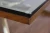 Import Modern glass top polished stainless steel base coffee table gold from China