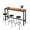 Modern new design MDF covered OAK paper dining table furniture bar table