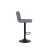 Import Modern PU Leather Adjustable Swivel Barstools Armless Hydraulic Kitchen Counter Bar Chair Height Square Bar Stool With Back from China