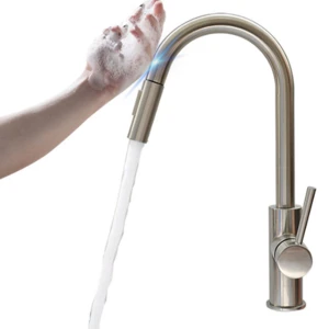 Motion Sensor Touchless Kitchen Faucets with Pull Down Sprayer