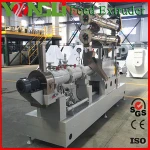 Movable cutter base pet food extruder production line
