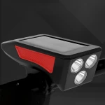 Multifunctional Bicycle Frontlight  USB solar charging horn Bike Headlight speaker LED waterproof power supply Cycling Head Lamp