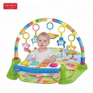 Musical foot pedal fitness frame baby piano mat gym baby play mat for children for sale