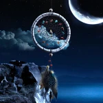 Natural Stone Charms Accessories Silver Mini Dream Catcher