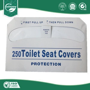 natural white feature virgin pulp 1/2fold general toilet seat cover paper