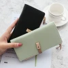 New Arrival Lady Wallet Cheap Wholesale Fashionable Woman Wallet Zipper Closure PU Polyester Lining Womens Wallets Brands