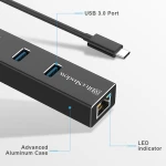 New Design 1000Mpbs Rj45  Rtl8153 Multi-Function Network Adapter Type C Usb To Gigabit Ethernet Adapter