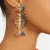 Import New design cute fish bone earrings 2020 fashion exaggerated earrings  rhinestone earrings from China