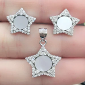 New Design Woman Fashion 925 silver jewelry set eastern silver star jewelry