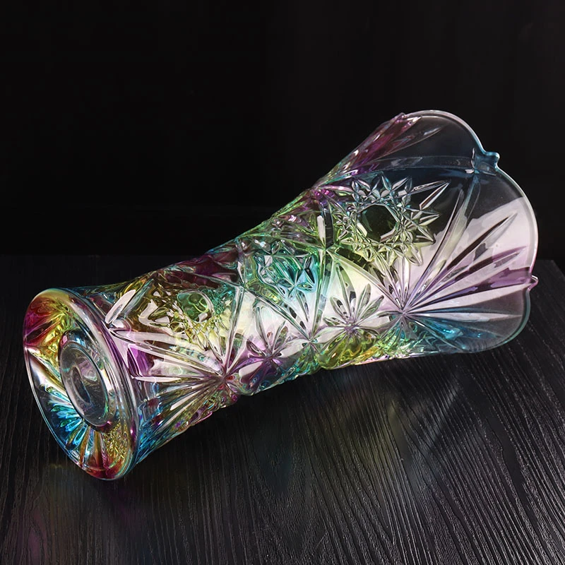 New Fashion decoration Colorful Glass Flower Vase