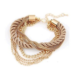 New Fashion rope chain bracelet decoration for girl of six colors hot selling special summer party accessory