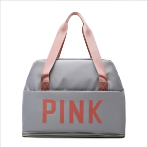 New fitness gym bag with shoe compartment business short travel bag sports handbag shoulder bag printing custom logo