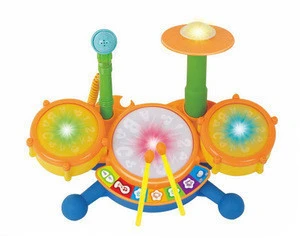 New Kids Musical Toys Educational Jazz Drum with Microphone/Light