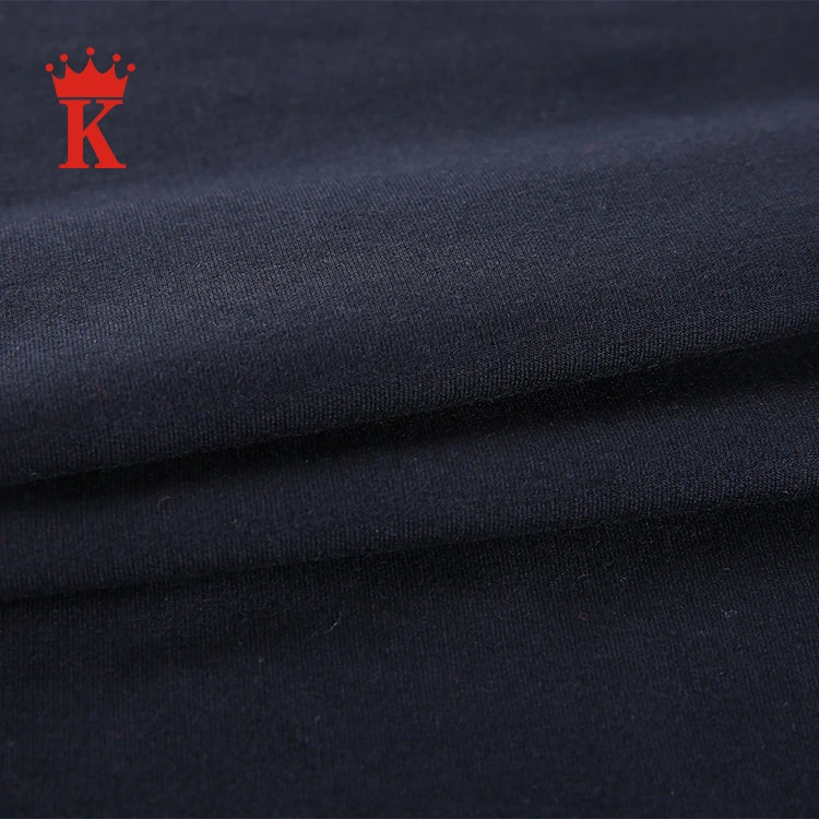 new products 2018 high quality black rib knit 100% polyester flocking fabric