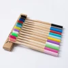 New products  Eco Friendly Round Handle Bamboo Toothbrush manufacturer