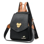 New Soft Leather High Quality Womens Backpack Solid Color Retro Ladies Shoulder Bags Large Capacity Casual Travel School Bag