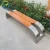 Import new style aluminum outdoor dining set bench Customized Modern backless wooden bench chair High Quality outdoor bench from China