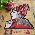 New style  applique machine made pearl digital printing transfer