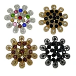 New Style Luxury Flower Women Brooch Colorful Stone Fashion Brooch High-Grade Bouquet Brooch