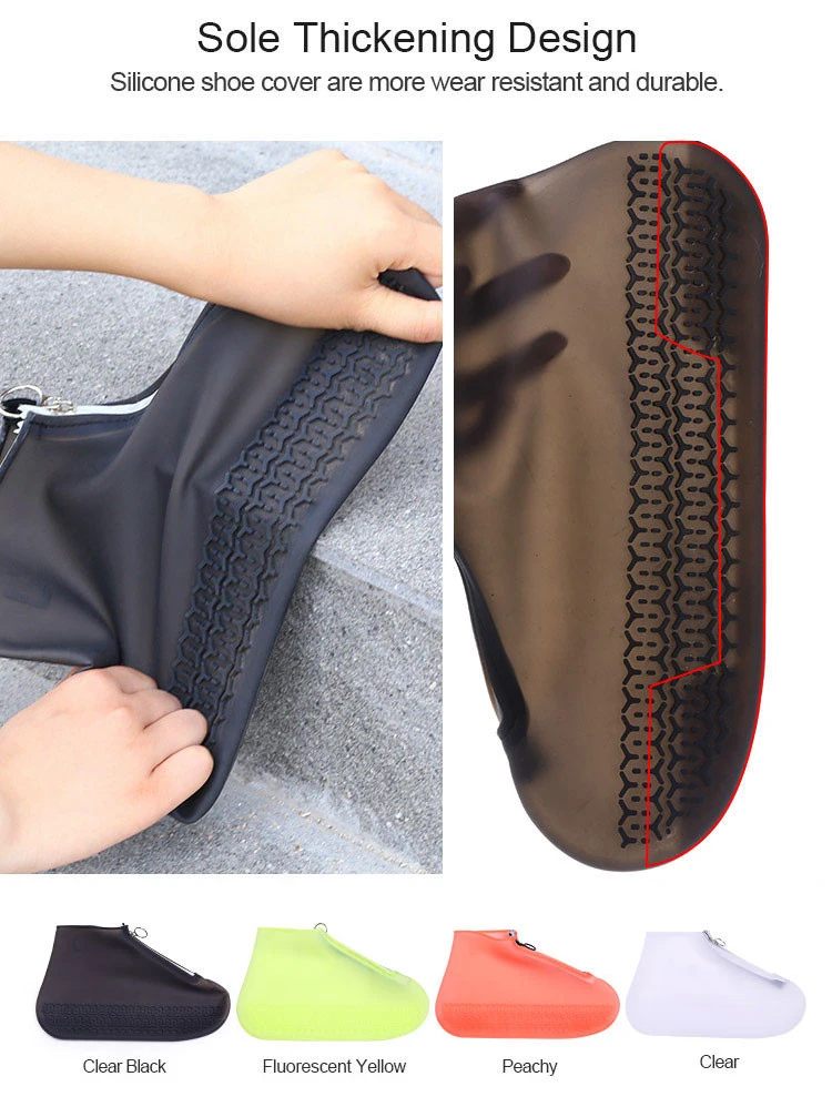 New Trending Eco Slip Proof Shoes Silicone Rain Boot Cover