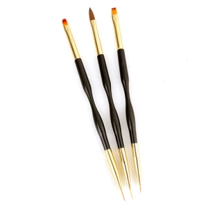 Newest Acrylic Nail Brush Dual Design Acrylic Brush Double Size Head 3d Uv Gel Liner Nail Art Brushes