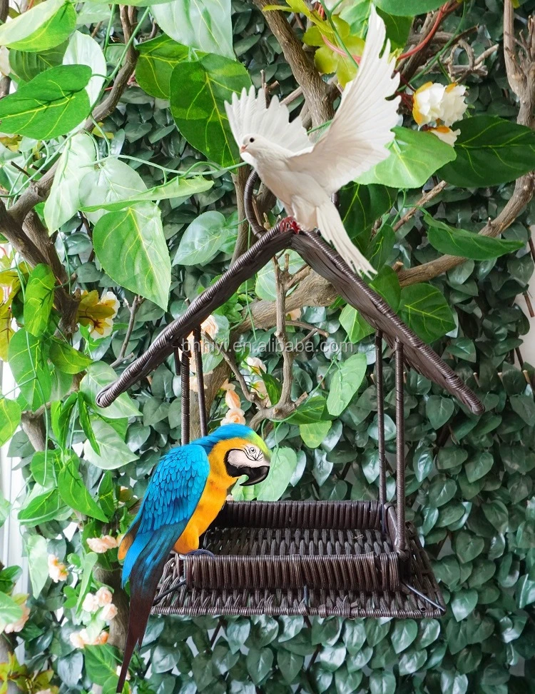 Nice Elegant Durable Plastic Weaving Hanging Pet Bird Perching House Home Window Wild Bird Feeders