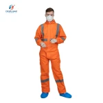 Non Woven Microporous Hooded Disposable Coverall Mechanic Coverall