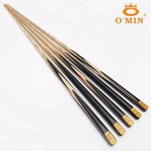O&#39;MIN Victory aged ebony 3/4 jointed handmade snooker cue billiards sticks one piece cue