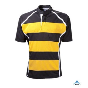 OEM cheap dri fit brazil stripes rugby shirts/rugby wear/rugby jersey