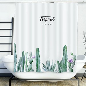 OEM custom printed 100% polyester shower curtain