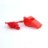 OEM logo brand for Promotional Red plastic whistle with Red string