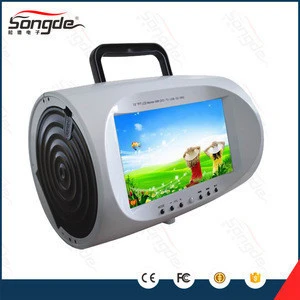 OEM rechargeable cheap 7inch kids portable boomox multimedia player