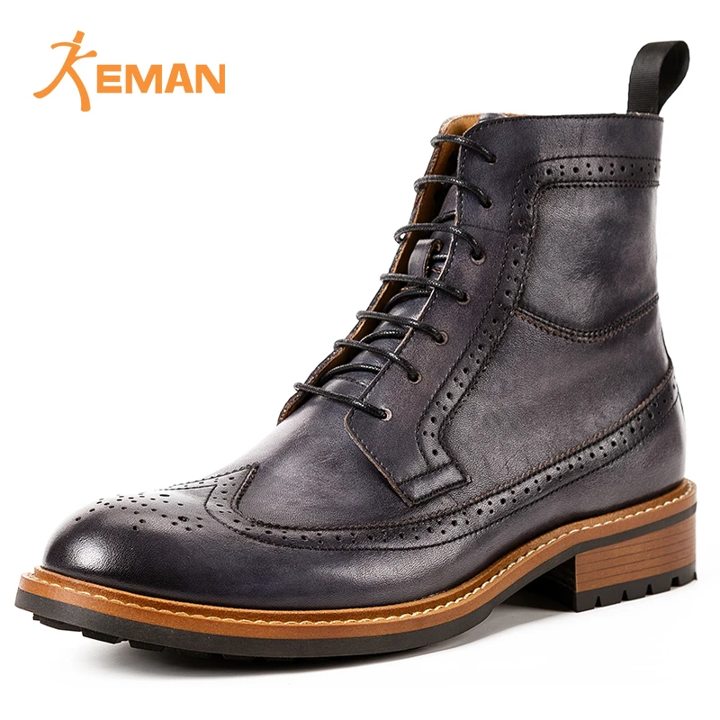OEM supplied business affairs casual boot shoes men leather boots