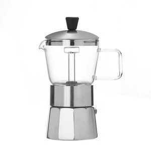 OEM/ODM Adequate Inventory Coffee Maker Tea Glass Mini Moka