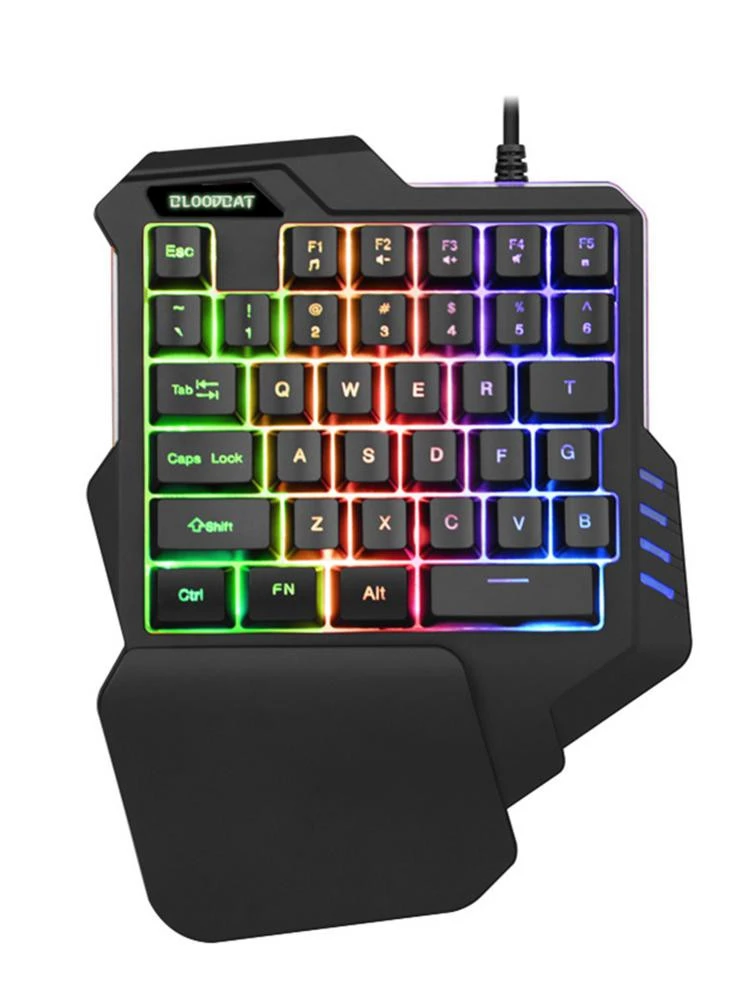 One-Handed Mechanical Gaming Keyboard RGB Backlit Portable Mini Gaming Keypad 35 Keys Game Controller For PS4 PS3 Xbox PC
