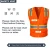 Import Orange Surveyors Security Guard Customised Logo Heavy Duty Reflective Safety Vest with Pockets High Visibility 100% Polyester from China