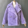 Oversize Women Long Sleeves Jacket Lamb Wool Coat Sheep Shearling Fur Coat Short Teddy Fur Jacket