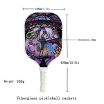 Paddle Pickleball PP Honeycomb Custom Logo 10mm Thick Fiberglass Pickleball Pickleball Paddle