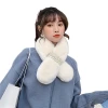 Pearl Fur Collar Faux Fur Imitate Rex Rabbit Fur Scarf Women&#x27;s Autumn And Winter New Cute Sister Student All-matching Warm Scarf