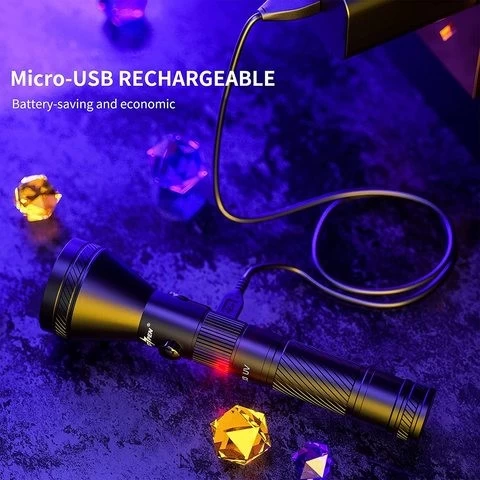 Peetpen L13UV 395 USB Rechargeable Black Light Waterproof Flashlights UV Light Blacklight