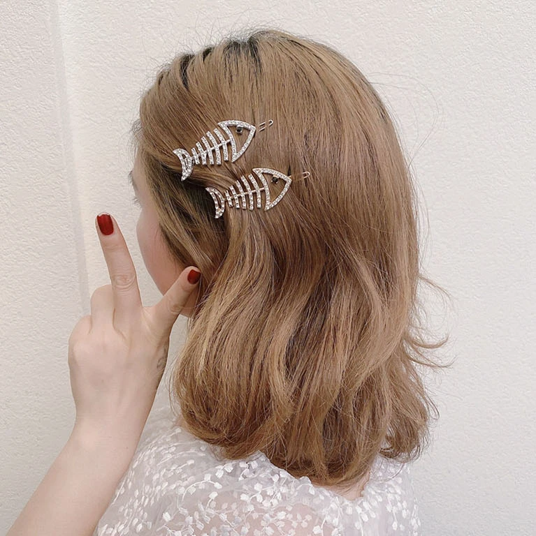 Personality sweet frog buckle hairpin female Korean hairpin headdress bangs clip top clip Simple girl side clip on back of head