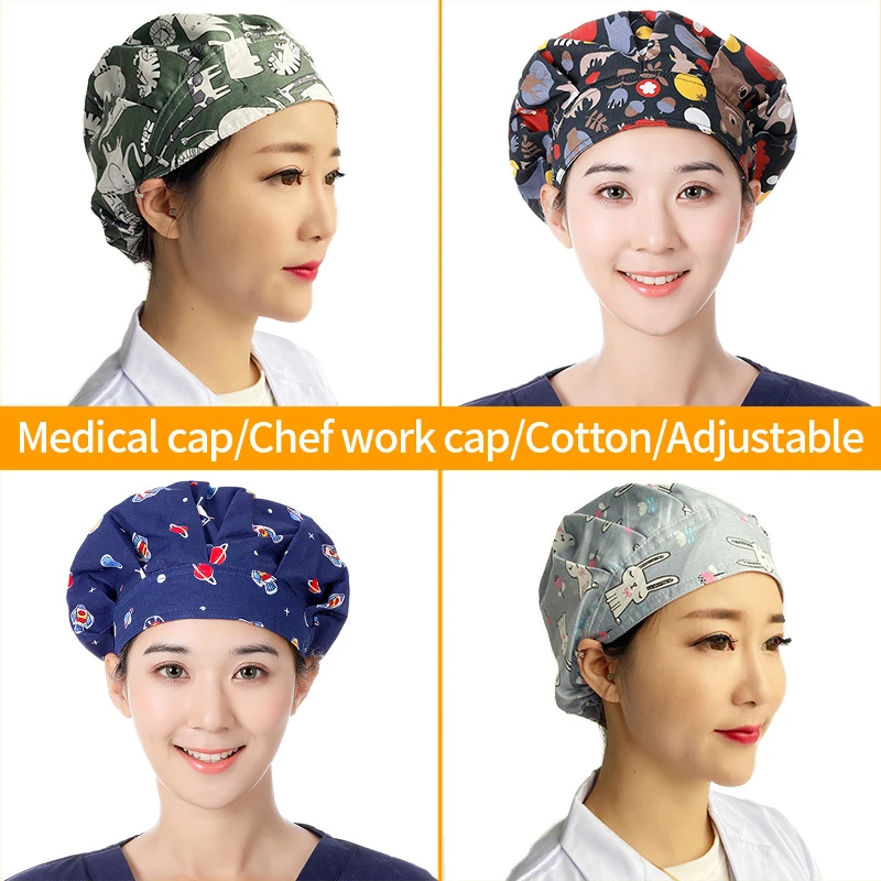Pharmacy Doctor Hat Medical Surgical Surgery Cap nursing scrubs medical hat Adjustable Beauty salon Pet clinic cap men and women