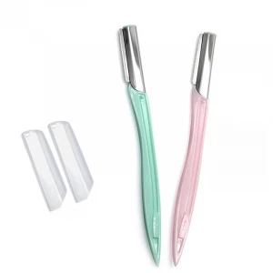 Pink Facial Eyebrow Trimmer Armpit Hair Razor Beauty Face Eye brow Shaper Shaver Stainless Steel Blades Makeup Tools