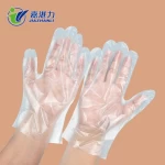 Plastic HDPE PE Gloves Food Safety Disposable Working Gloves Household Cleaning Gloves