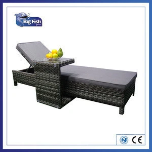 plastic outdoor furniture rattan /wicker sofa set with adjustable backrest