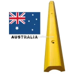 plastic rubber Yellow High Density Polyethylene Parking Stop with Anchor Kit, 72" Length, 8" Width, 4" Height