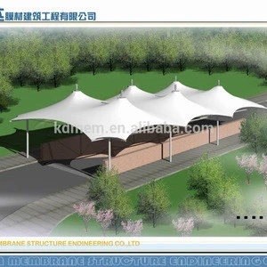 plaza landscape sketch membrane structure tent fabric waterproof fireproof sunshade cover shade pvc
