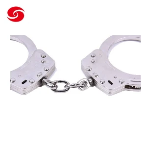 Police Riot Control Nickel Plating Carbon Stainless Steel Handcuffs