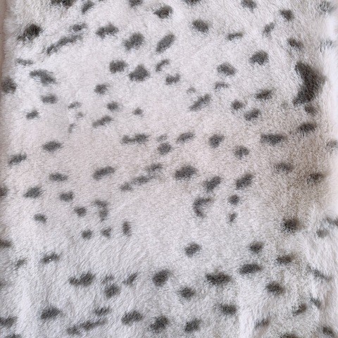 100% polyester leopard print soft faux rabbit fur fabric